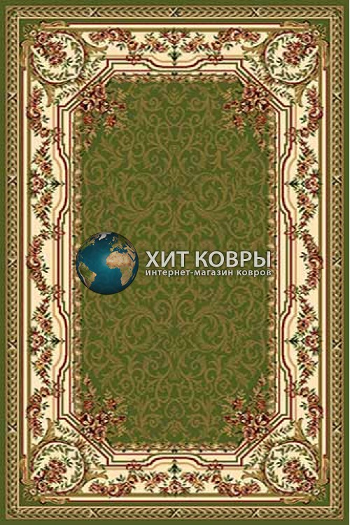 Российский ковер прямоугольный Olympos d074 зеленый