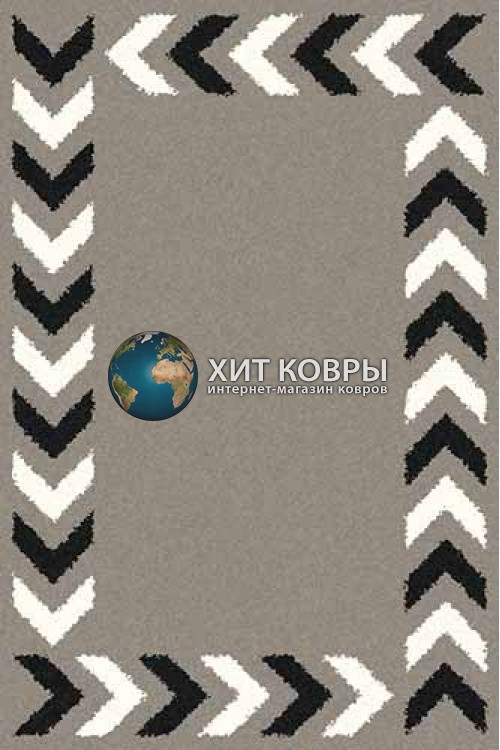 Российский ковер прямоугольный Platinum t638 серый