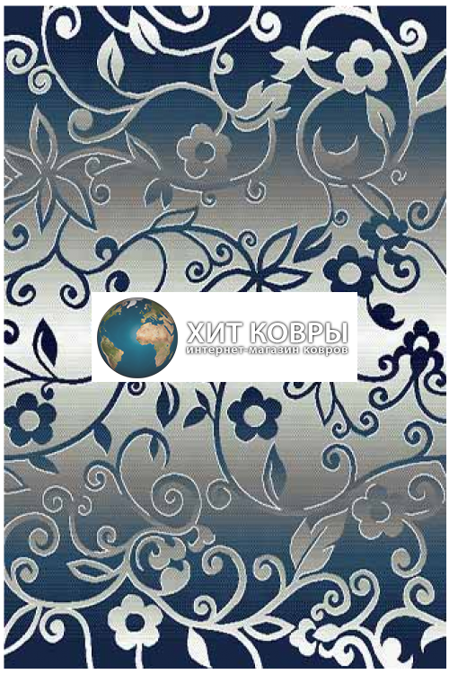 Российский ковер прямоугольный серебро d214серый blu