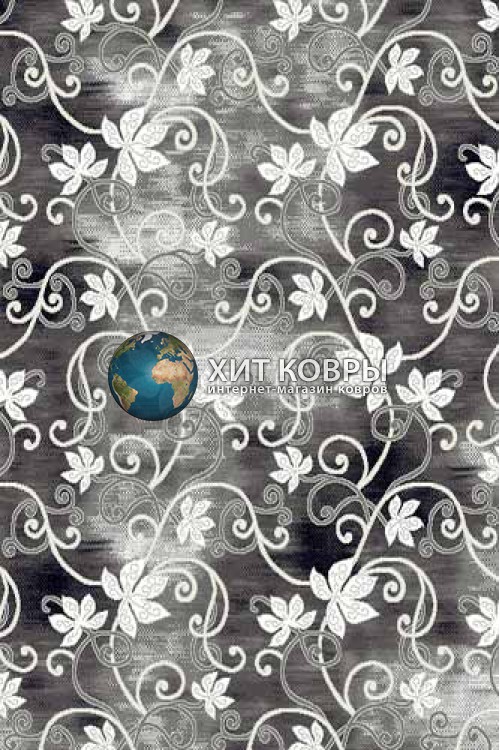 Российский ковер прямоугольный серебро d218 серый