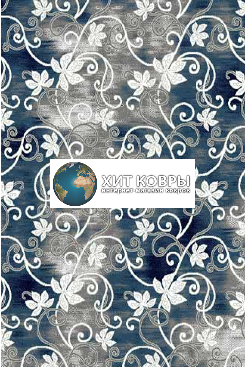 Российский ковер прямоугольный серебро d218серый blu