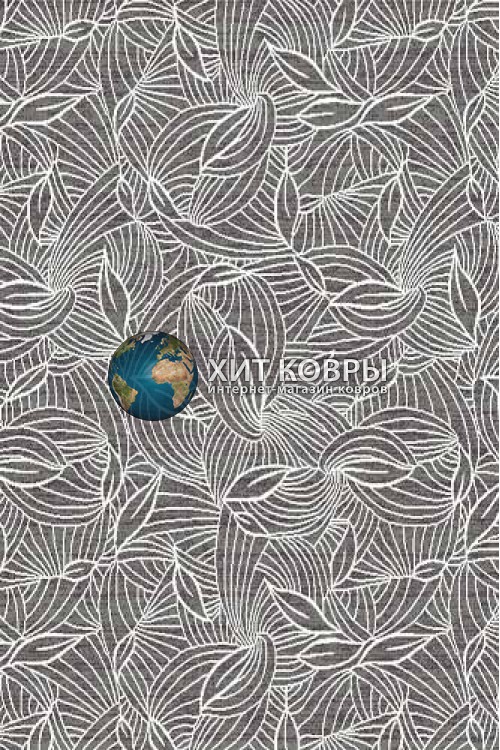 Российский ковер прямоугольный серебро d228 серый