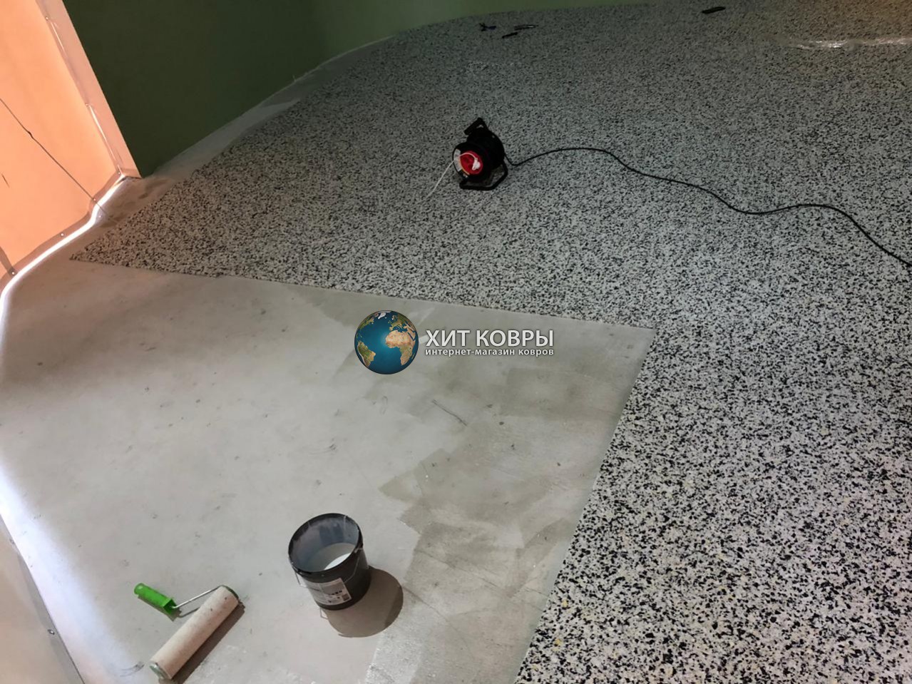Укладка ковролина на бетонный пол – цена 